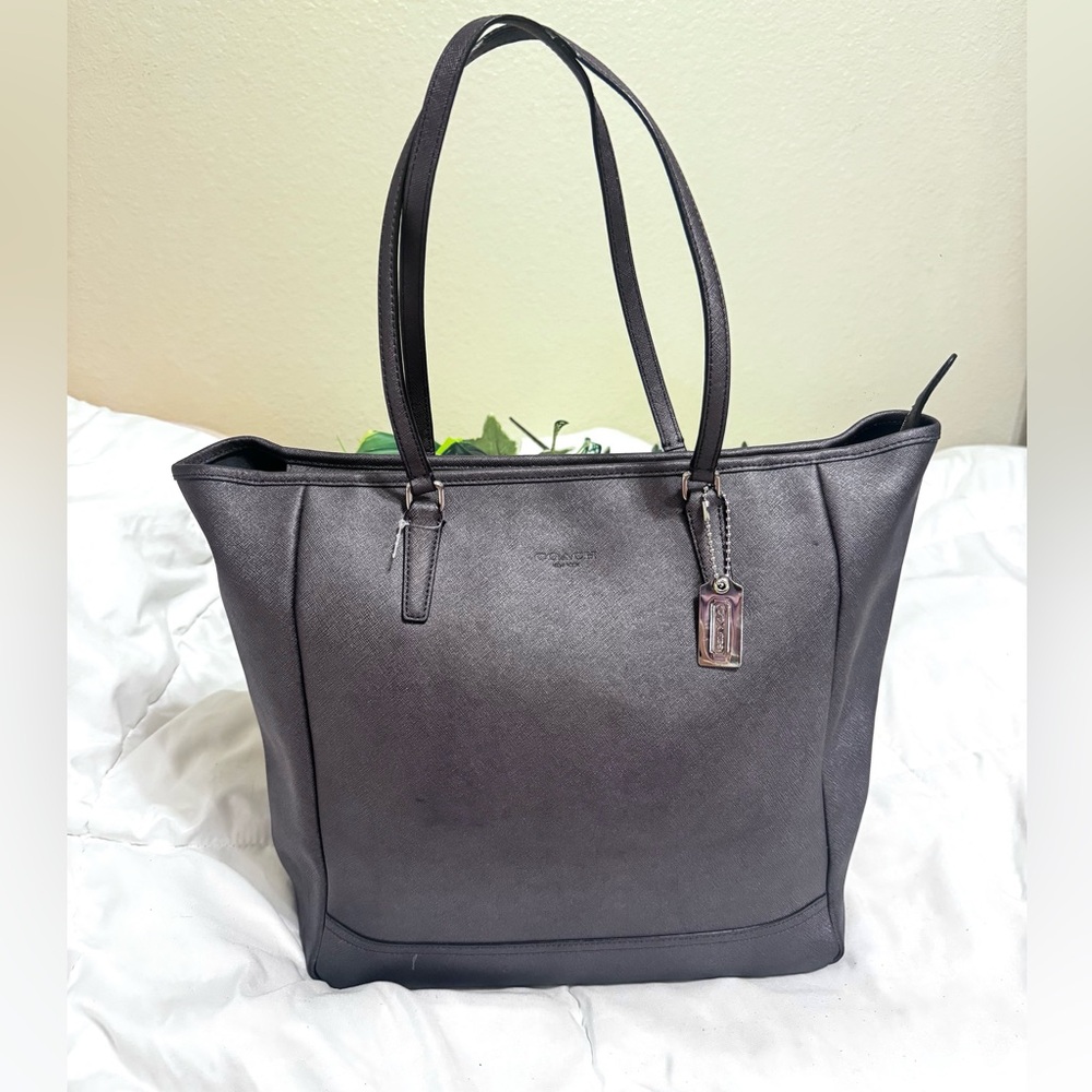 Coach Charcoal Gray Large Tote Bag